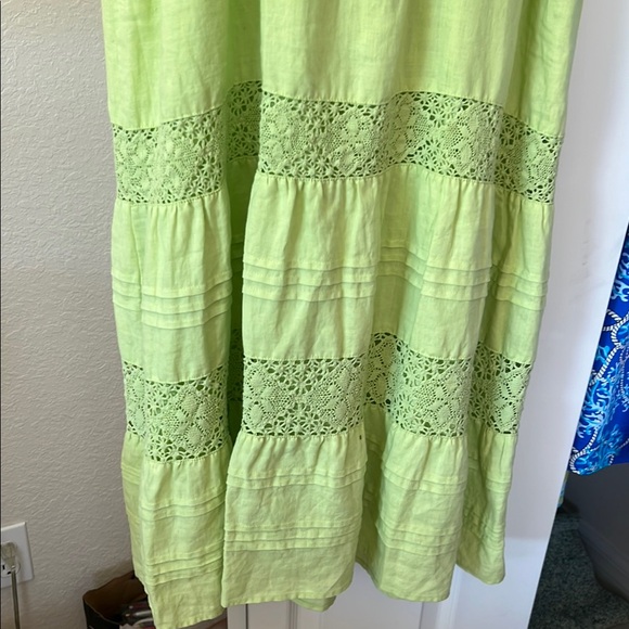 NWT J. Jill Lime Green Sleeveless Maxi Dress - Picture 10 of 11